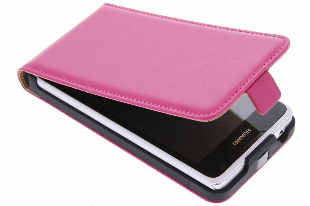 Image of Fuchsia luxe flipcase voor de Huawei Ascend Y530