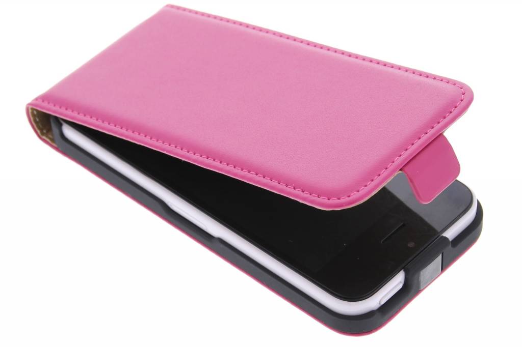 Image of Fuchsia luxe flipcase voor de iPhone 5c