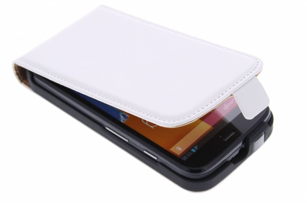 Image of Witte luxe flipcase voor de Motorola Moto G