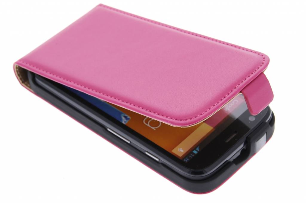 Image of Fuchsia luxe flipcase voor de Motorola Moto G