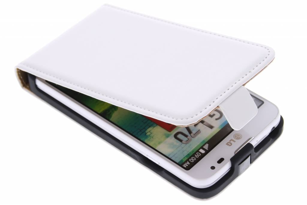 Image of Witte luxe flipcase voor de LG L70