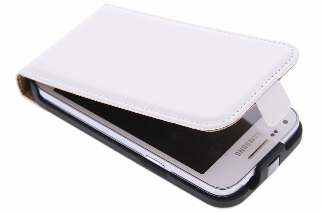 Image of Witte luxe flipcase voor de Samsung Galaxy Core Plus