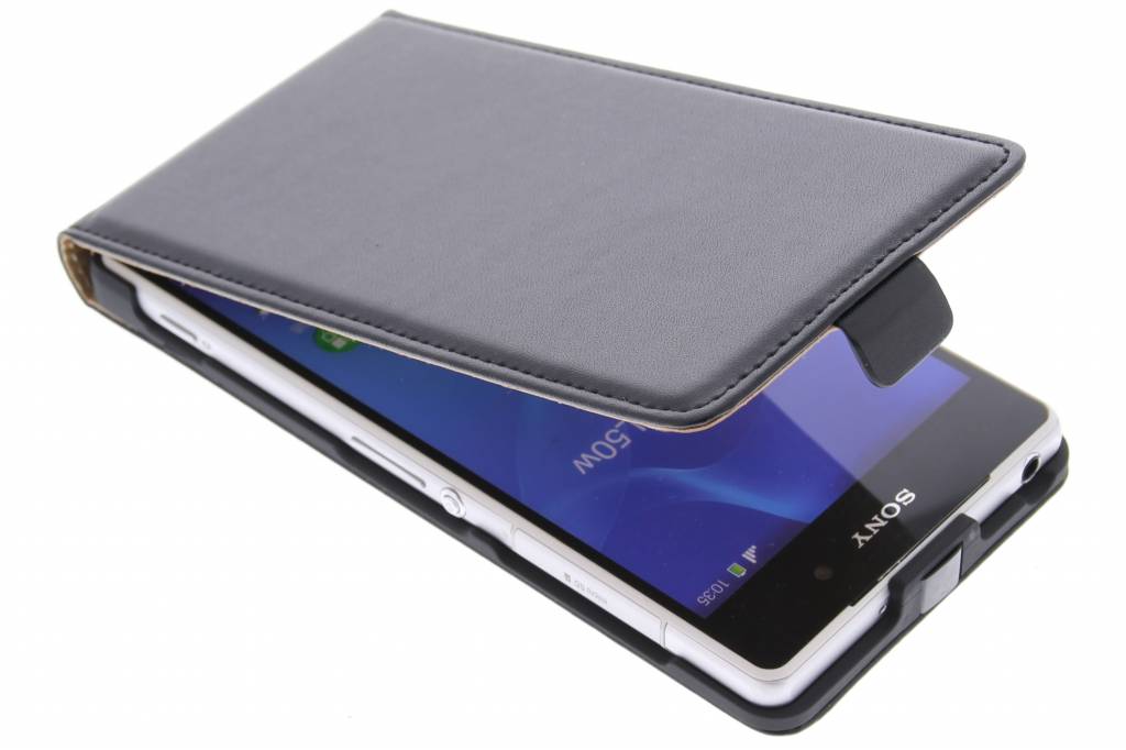 Image of Zwarte luxe flipcase voor de Sony Xperia Z2