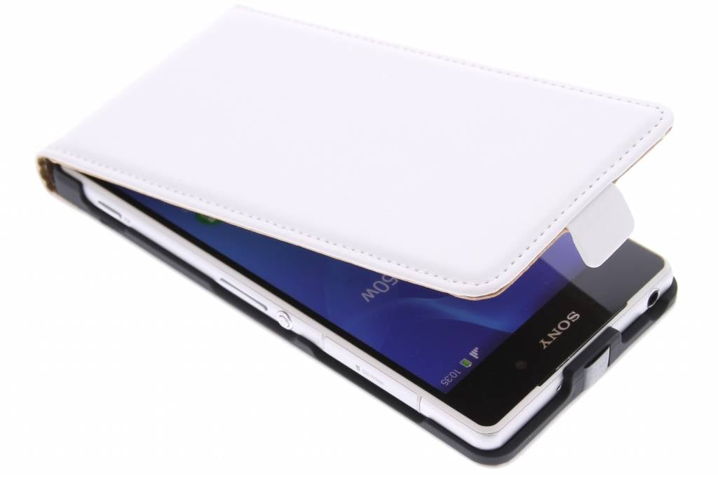 Image of Witte luxe flipcase voor de Sony Xperia Z2