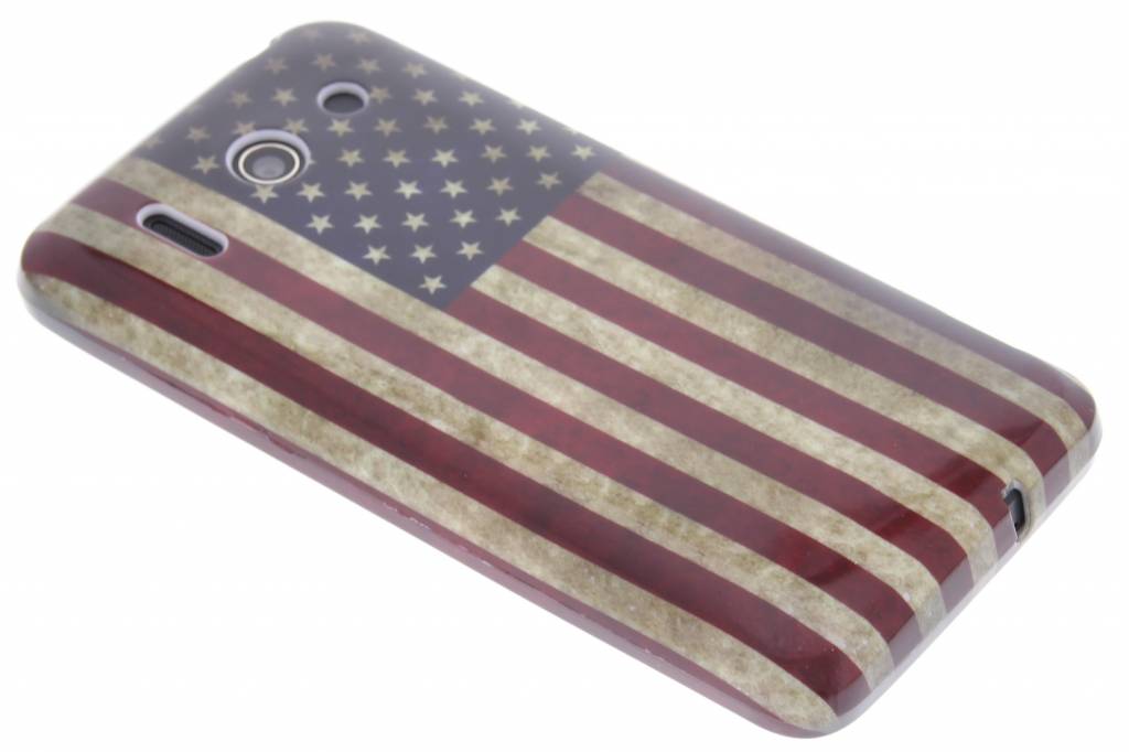Image of Amerikaanse vlag design TPU siliconen hoesje voor de Huawei Ascend G510