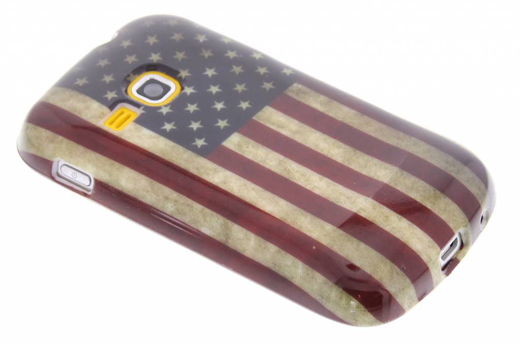 Image of Amerikaanse vlag design TPU siliconen hoesje voor de Samsung Galaxy Mini 2