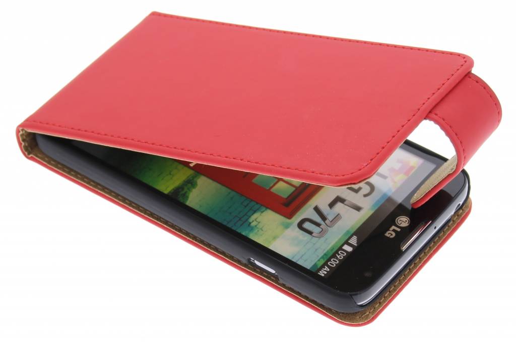 Image of Rode classic flipcase voor de LG L70