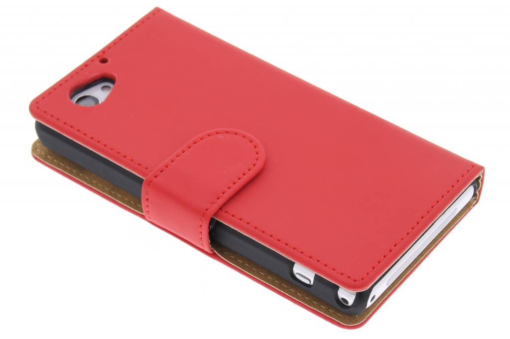 Image of Rode effen booktype hoes voor de Sony Xperia Z1 Compact