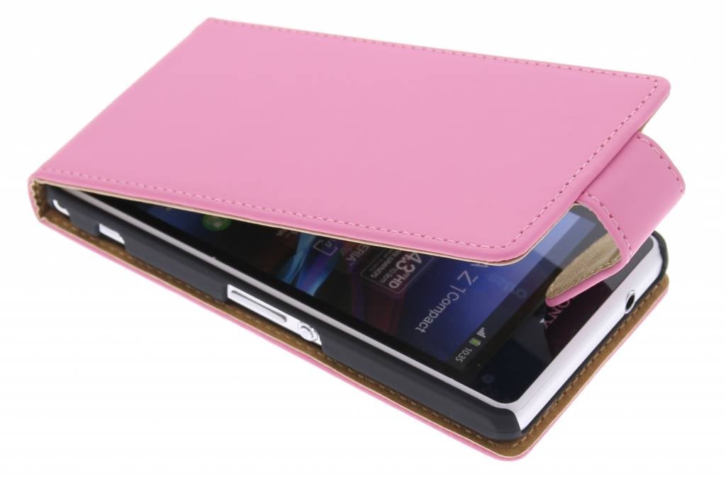 Image of Roze classic flipcase voor de Sony Xperia Z1 Compact