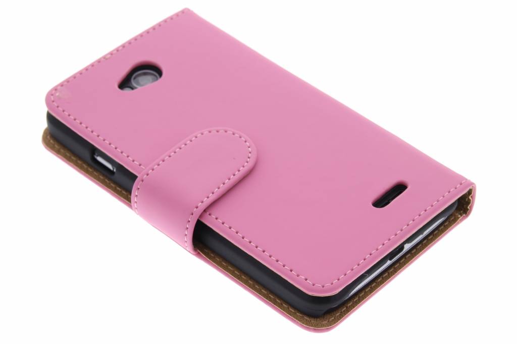 Image of Roze effen booktype hoes voor de LG L70