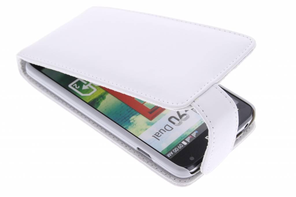 Image of Witte stijlvolle flipcase voor de LG L90