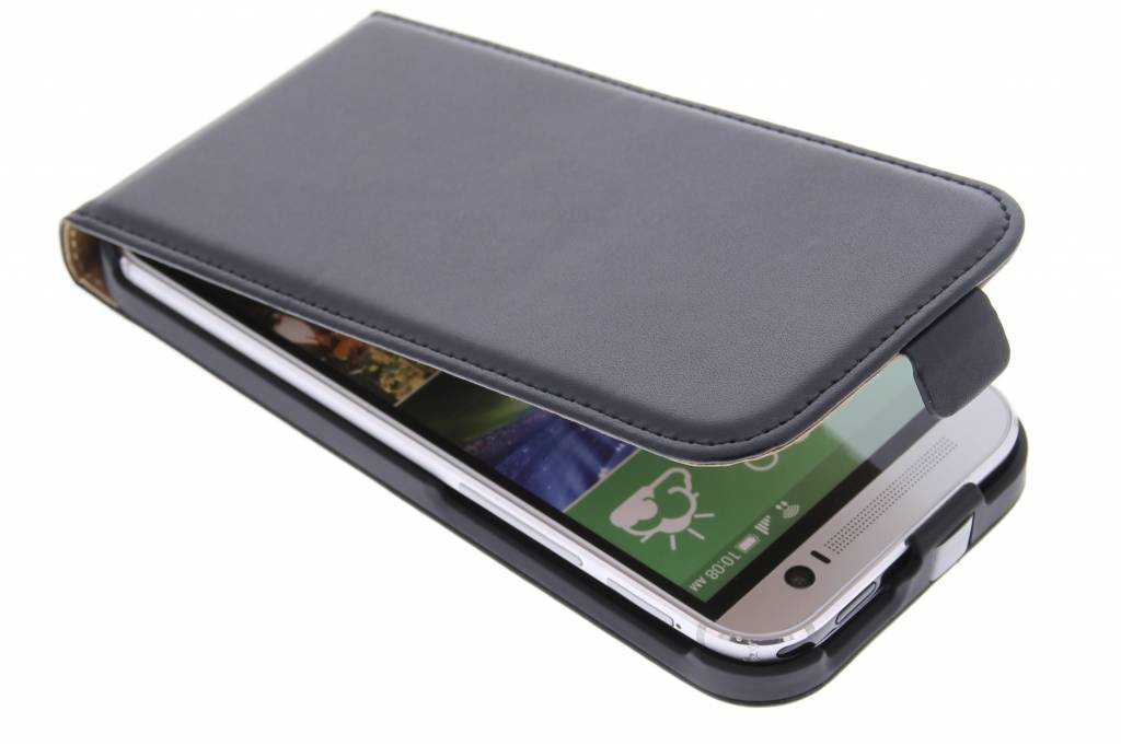 Image of Zwarte luxe flipcase voor de HTC One M8 / M8s