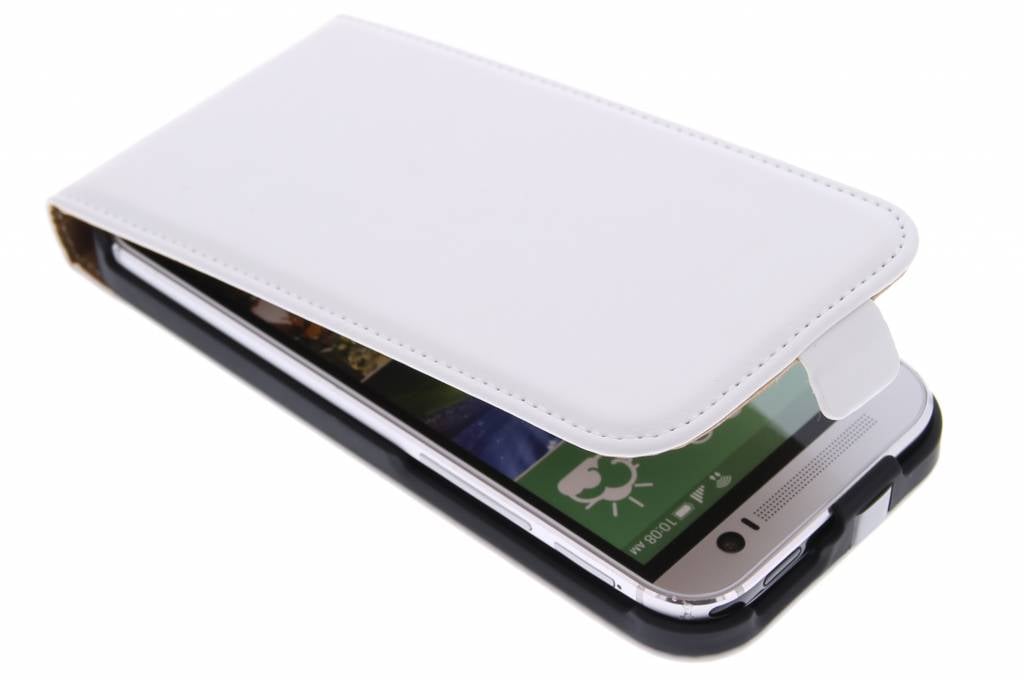 Image of Witte luxe flipcase voor de HTC One M8 / M8s