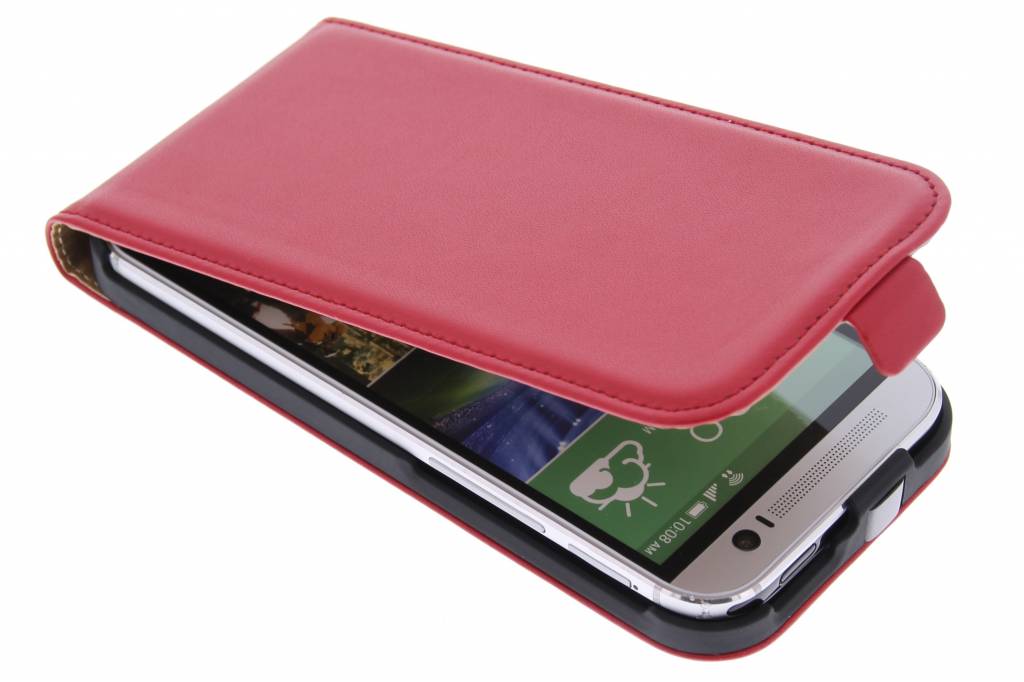 Image of Rode luxe flipcase voor de HTC One M8 / M8s