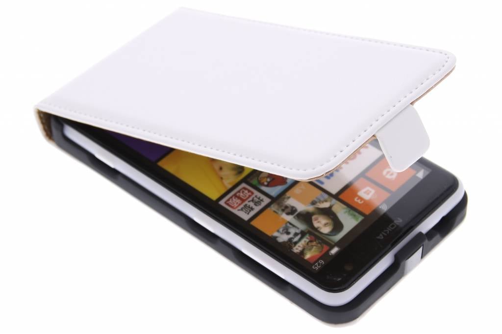 Image of Witte luxe flipcase hoes voor de Nokia Lumia 625