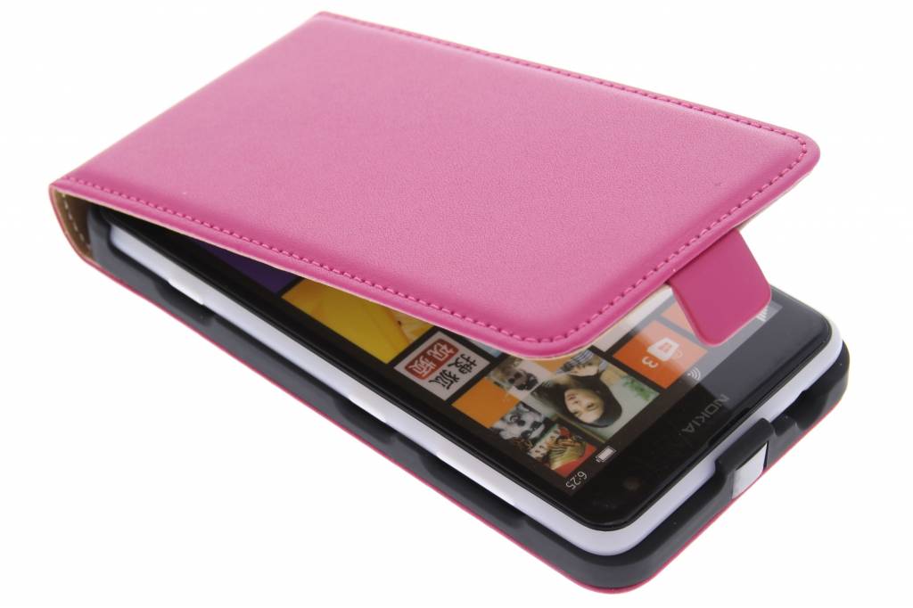 Image of Fuchsia luxe flipcase hoes voor de Nokia Lumia 625