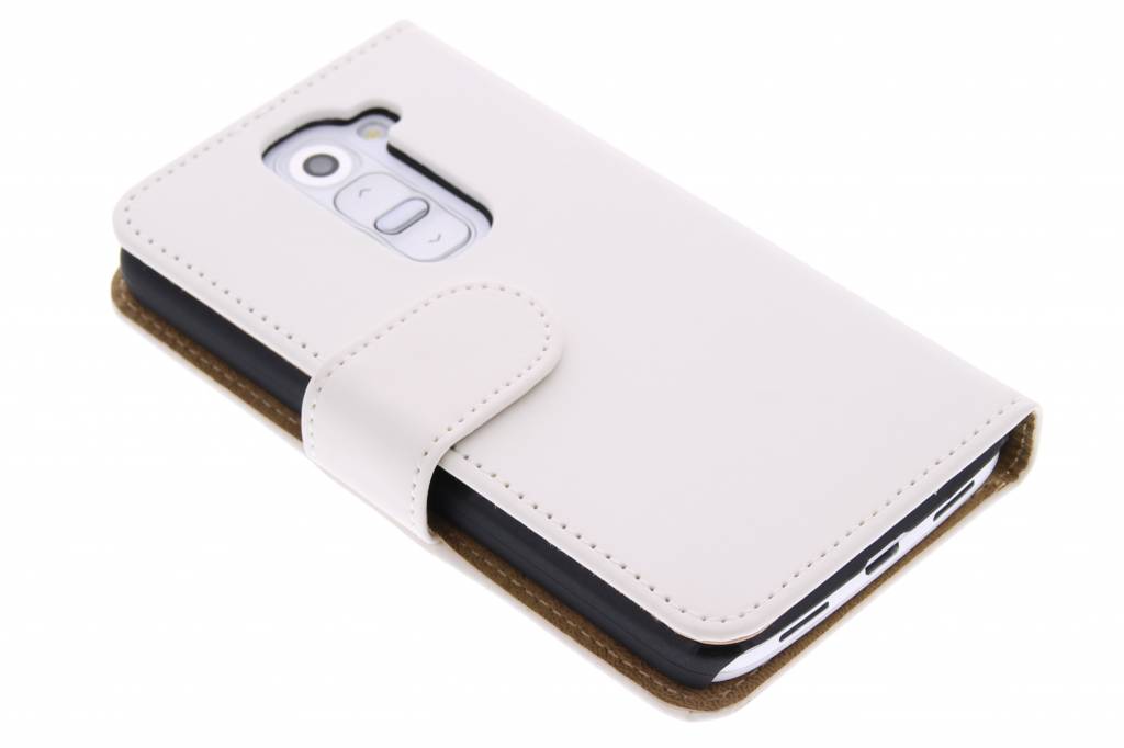 Image of Witte effen booktype hoes voor de LG G2 Mini