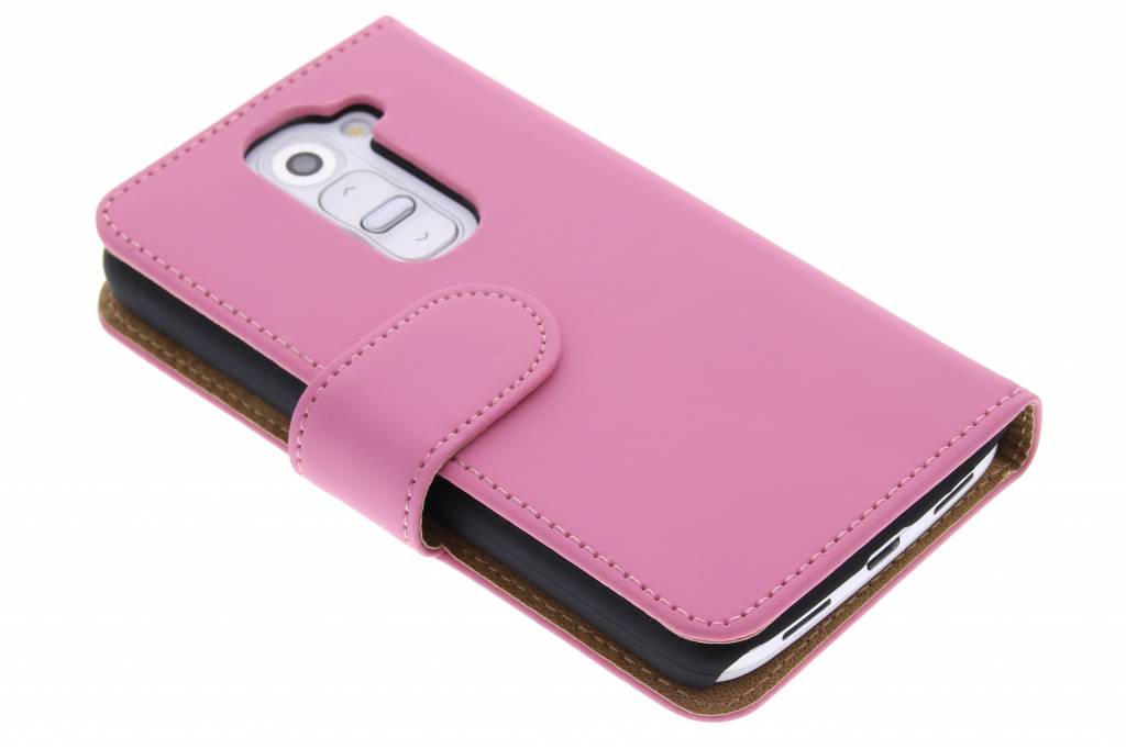 Image of Roze effen booktype hoes voor de LG G2 Mini