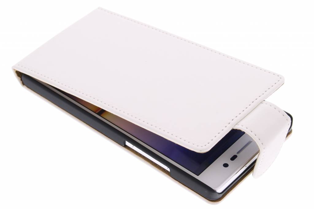 Image of Witte classic flipcase voor de Huawei Ascend P7