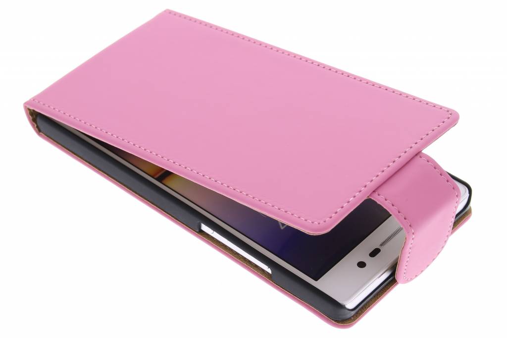 Image of Roze classic flipcase voor de Huawei Ascend P7