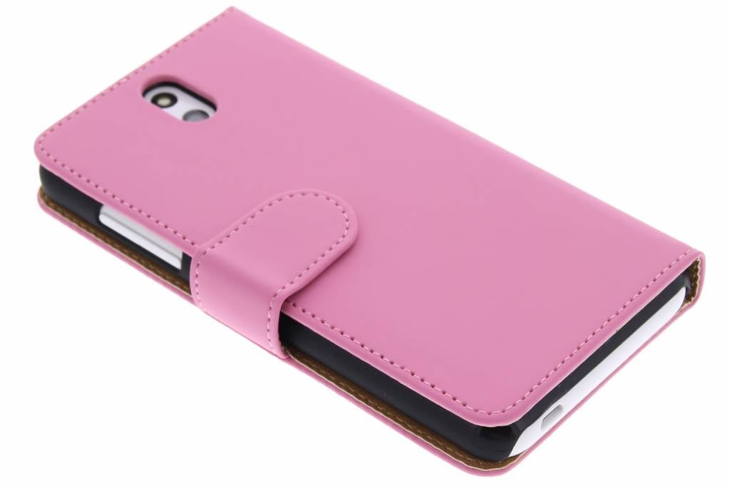 Image of Roze effen booktype hoes voor de HTC Desire 610