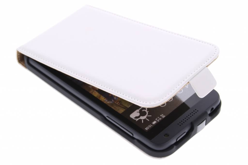 Image of Witte luxe flipcase voor de HTC Desire 610