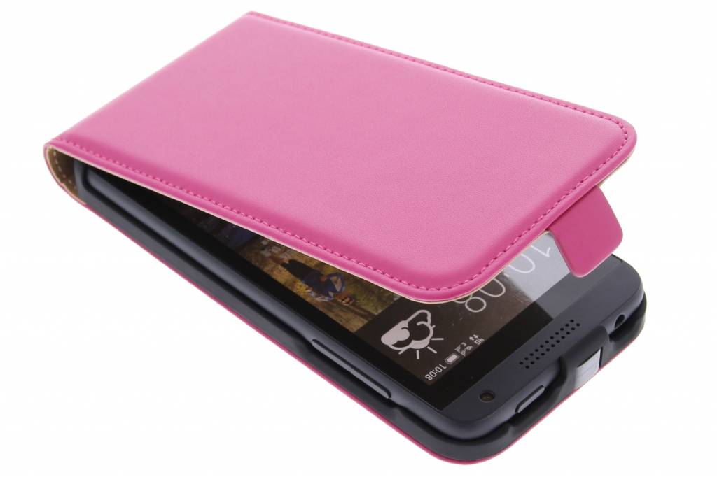 Image of Fuchsia luxe flipcase voor de HTC Desire 610