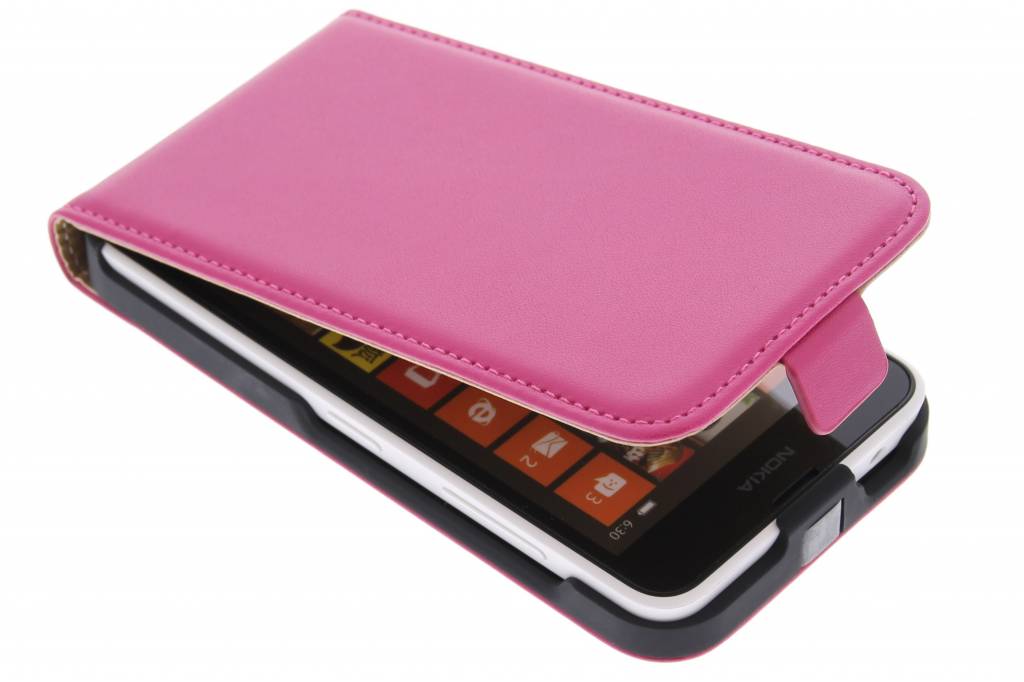 Image of Fuchsia luxe flipcase voor de Nokia Lumia 630 / 635