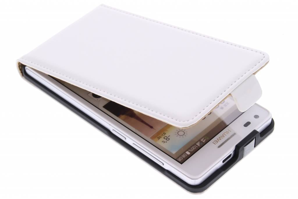 Image of Witte luxe flipcase voor de Huawei Ascend G6