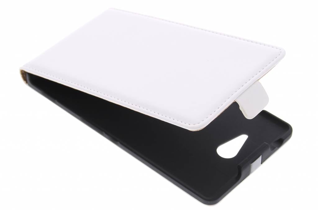 Image of Witte luxe flipcase voor de Sony Xperia M2 (Aqua)