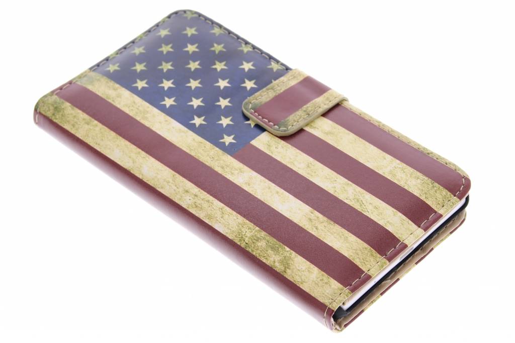 Image of Amerikaanse vlag design booktype hoes voor de Huawei Ascend P7