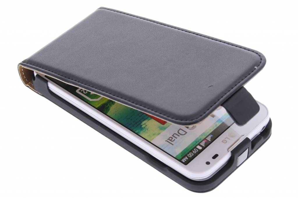 Image of Zwarte luxe flipcase voor de LG L90