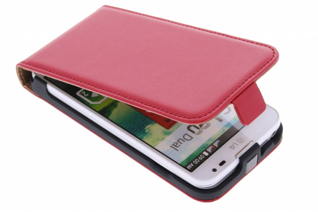 Image of Rode luxe flipcase voor de LG L90