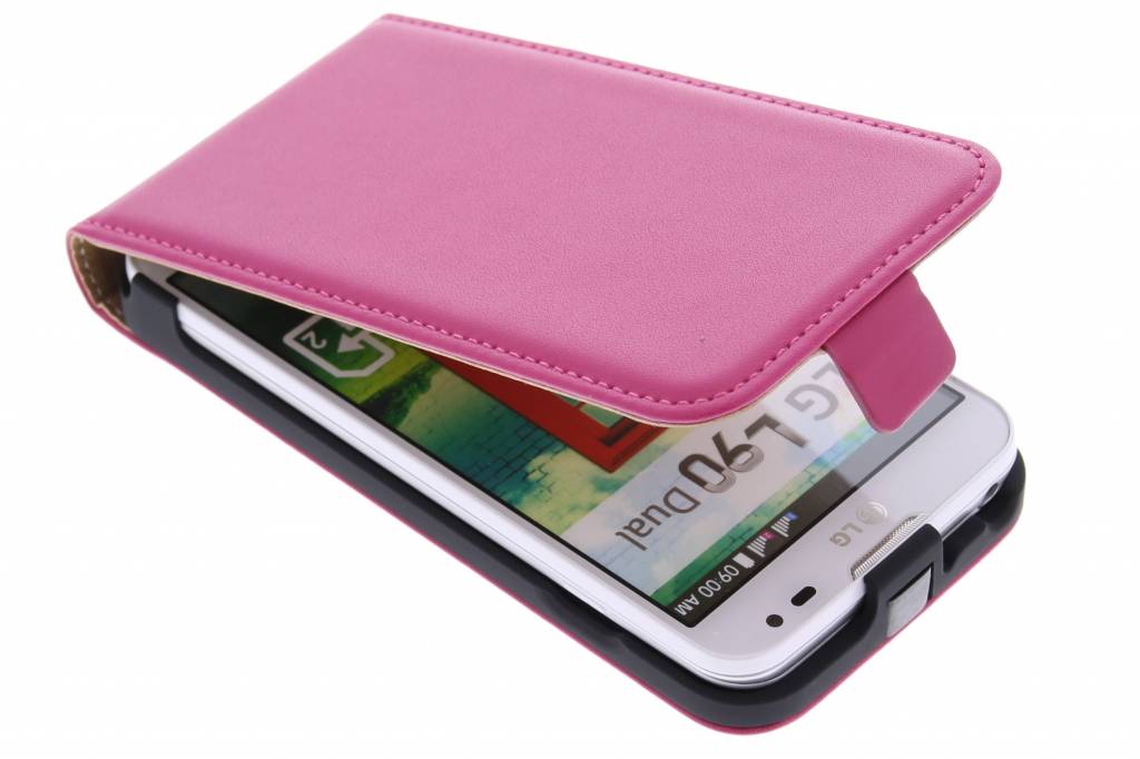 Image of Fuchsia luxe flipcase voor de LG L90