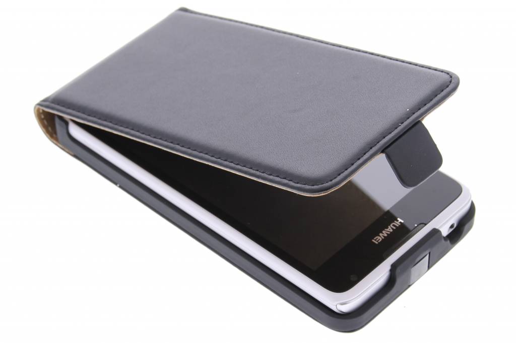 Image of Zwarte luxe flipcase voor de Huawei Ascend Y530