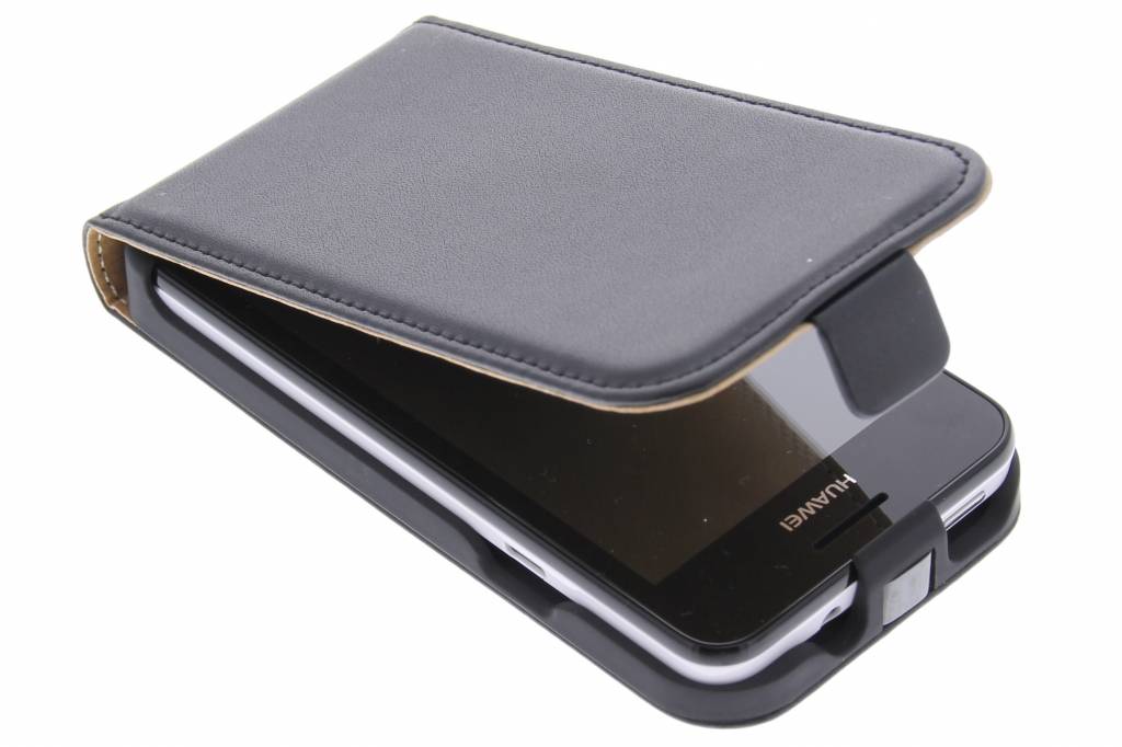 Image of Zwarte luxe flipcase voor de Huawei Ascend Y330