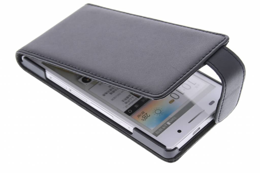 Image of Zwarte stijlvolle flipcase voor de Huawei Ascend P6 / P6