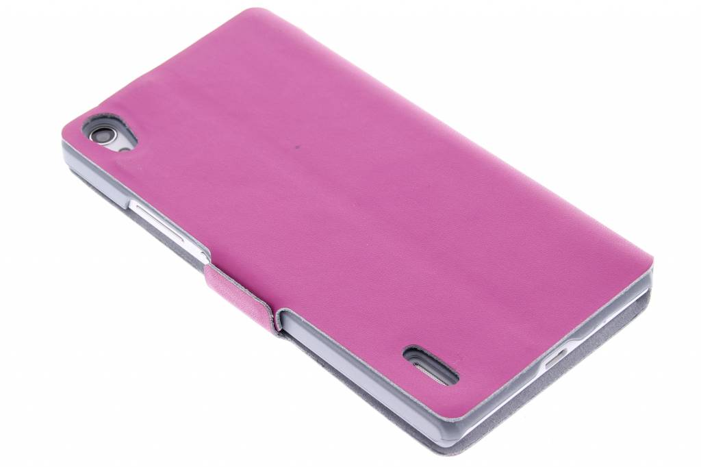 Image of Fuchsia luxe booktype hoes voor de Huawei Ascend P7