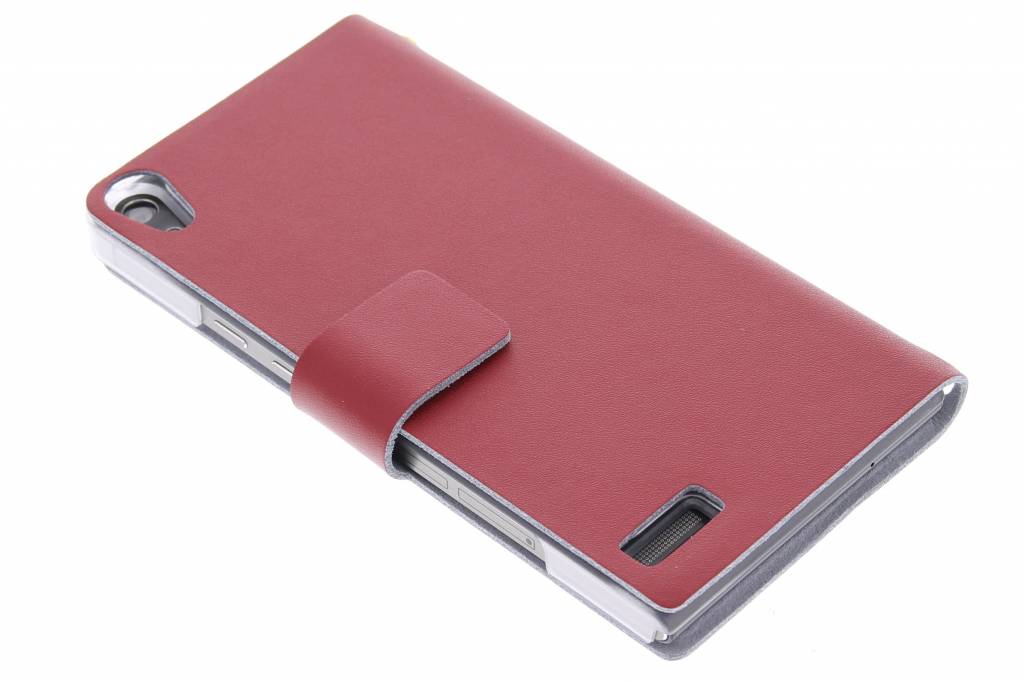 Image of Rode stijlvolle booktype hoes voor de Huawei Ascend P6 / P6s