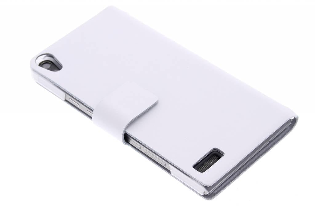 Image of Witte stijlvolle booktype hoes voor de Huawei Ascend P6 / P6s