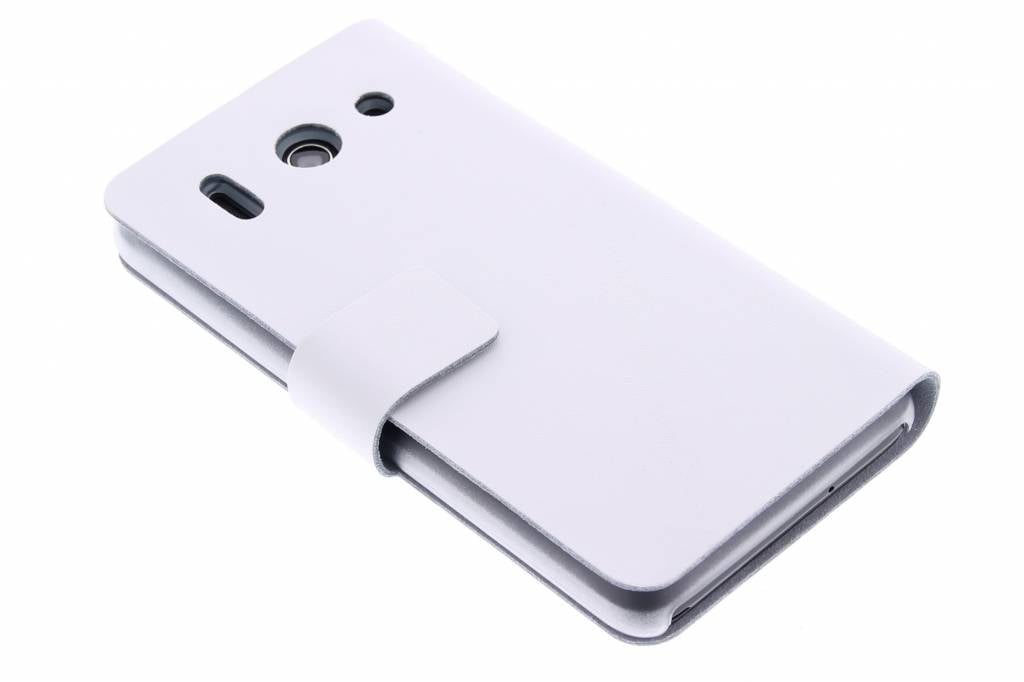 Image of Witte stijlvolle booktype hoes voor de Huawei Ascend G510