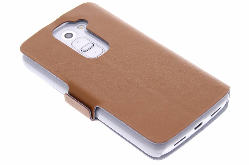 Image of Bruine luxe booktype hoes voor de LG G2 Mini