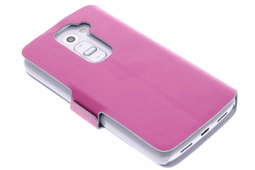 Image of Fuchsia luxe booktype hoes voor de LG G2 Mini