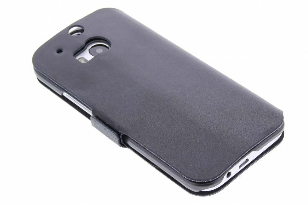 Image of Zwarte luxe booktype hoes voor de HTC One M8 / M8s