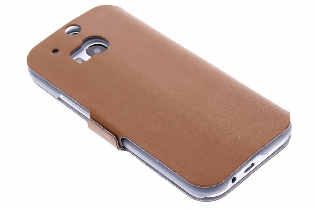 Image of Bruine luxe booktype hoes voor de HTC One M8 / M8s