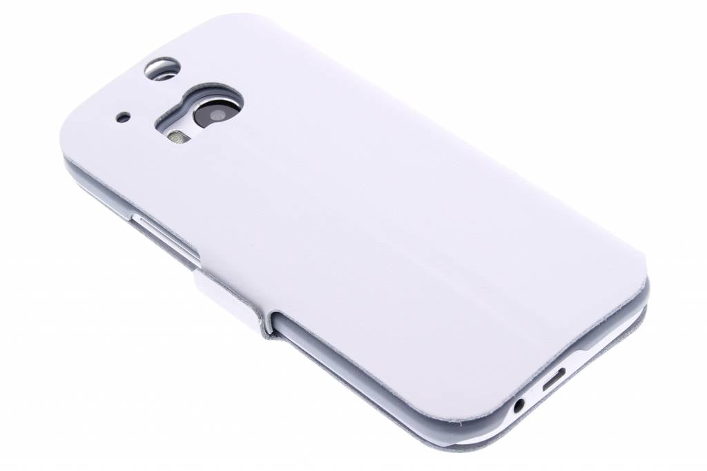 Image of Witte luxe booktype hoes voor de HTC One M8 / M8s