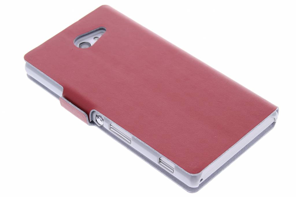 Image of Rode luxe booktype hoes voor de Sony Xperia M2 (Aqua)