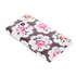 Bruin bloemen design hardcase hoesje voor de Nokia Lumia 630 / 635 Bruin bloemen design hardcase hoesje voor de Nokia Lumia 630 / 635