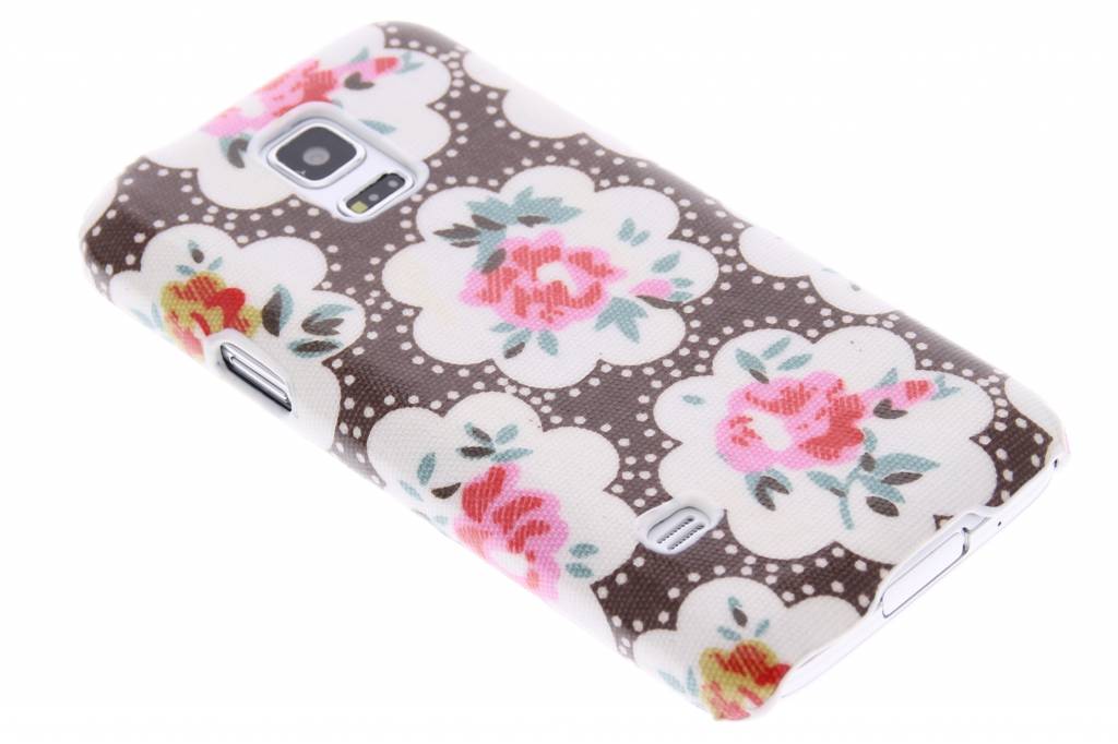 Image of Bruin bloemen design hardcase hoesje voor de Samsung Galaxy S5 (Plus) / Neo