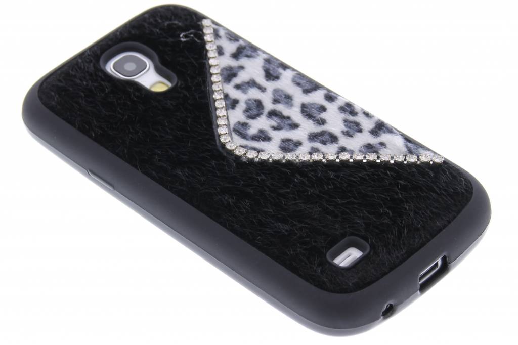 Image of Zwart luxe luipaard design TPU siliconen hoesje voor de Samsung Galaxy S4 mini